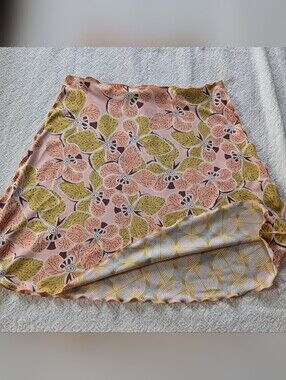 Haystacks Reversible Bias Skirt Floral Circlers Bright Spring No Size